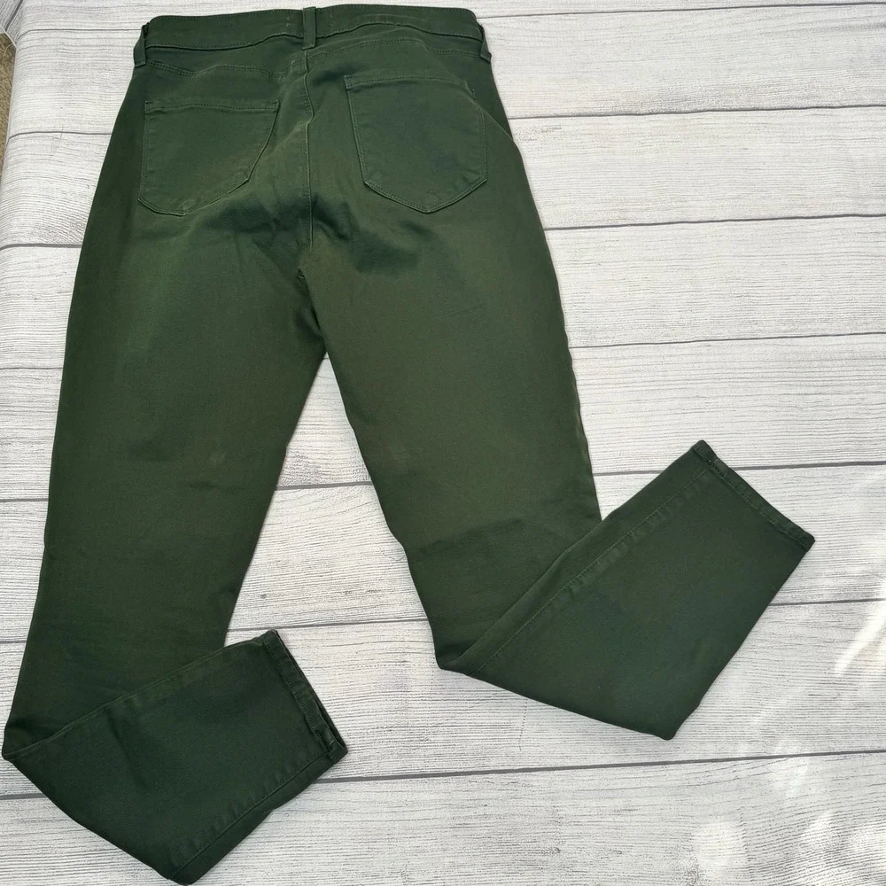 L'Agence Margot Skinny High Rise Jeans Moss Green Size 27